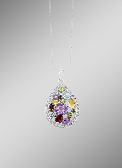 Kettinghanger - Tijdloze schoonheid: bezet met diamanten en edelstenen, in Farbe , in Ausführung Kettinghanger Ansicht 1