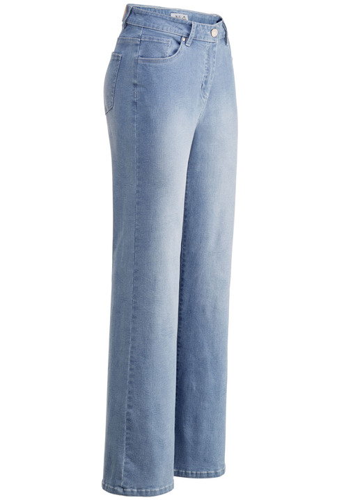 Broek met knoop- en ritssluiting - Jeans in het nieuwste vingerafdrukdesign Broek met knoop- en ritssluiting - Jeans in het nieuwste vingerafdrukdesign, in Größe 017 bis 050, in Farbe HELLBLAU