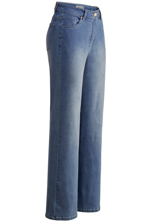 Broek met knoop- en ritssluiting - Jeans in het nieuwste vingerafdrukdesign, in Größe 017 bis 050, in Farbe JEANSBLAU Ansicht 1
