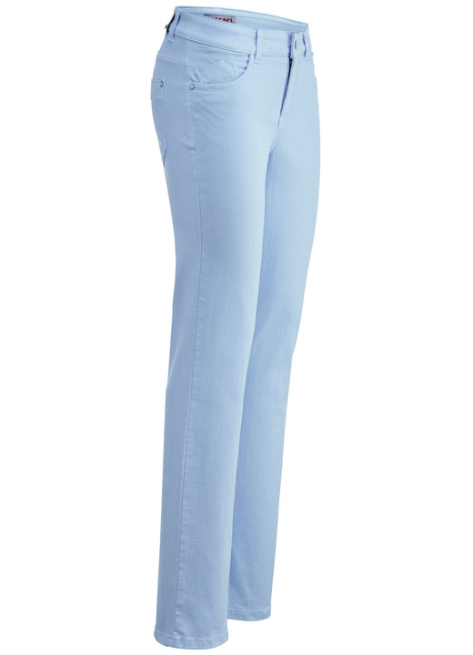 Jeans - Magische jeans in 5-pocketsmodel, in Größe 017 bis 050, in Farbe HELLBLAU Ansicht 1