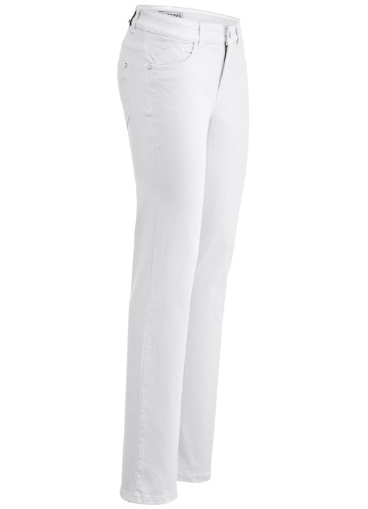 Jeans - Magische jeans in 5-pocket-stijl, in Größe 017 bis 050, in Farbe WEISS Ansicht 1