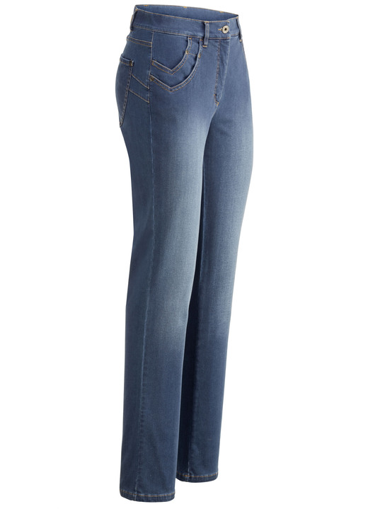 Broek met knoop- en ritssluiting - Jeans met een slimme zakoplossing, in Größe 017 bis 050, in Farbe JEANSBLAU Ansicht 1