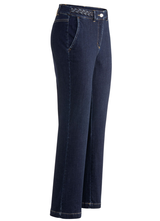 Broek met knoop- en ritssluiting - Uitgebreid vervaardigde jeans, in Größe 018 bis 050, in Farbe DUNKELBLAU Ansicht 1