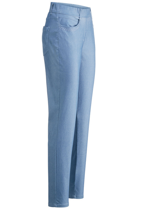 Jeans - denim-look broek, in Größe 017 bis 052, in Farbe JEANSBLAU Ansicht 1