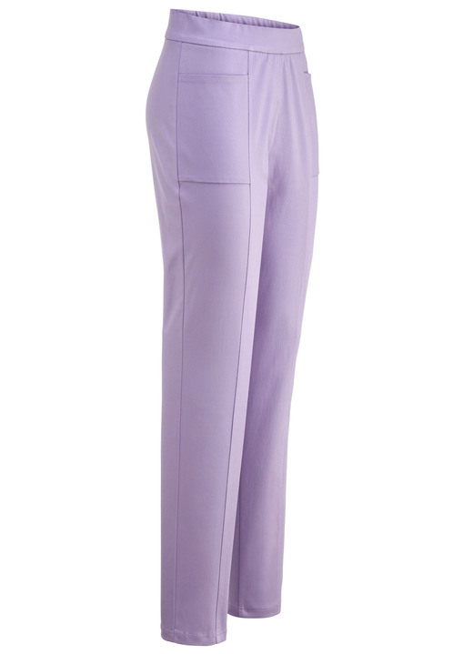 Broeken met elastische band - Broek met gewatteerde deelnaden, in Größe 018 bis 052, in Farbe LAVENDEL Ansicht 1