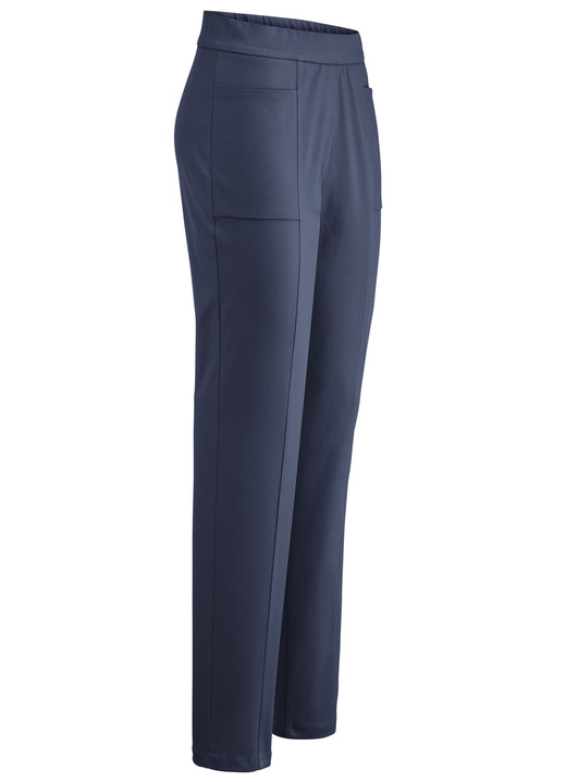Broeken met elastische band - Broek met gewatteerde deelnaden, in Größe 018 bis 052, in Farbe MARINE Ansicht 1