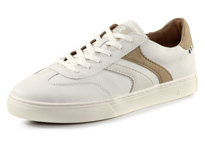 Instappers & veterschoenen - Rieker sneakers van zacht nappaleer, in Größe 040 bis 047, in Farbe WIT-KAMEL Ansicht 1