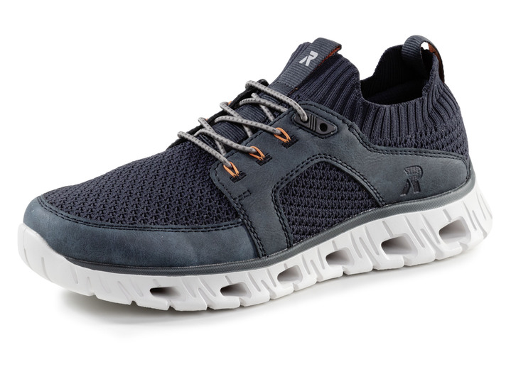 Instappers & veterschoenen - Rieker sneakers met elastische decoratieve vetersluiting Instappers & veterschoenen - Rieker sneakers met elastische decoratieve vetersluiting, in Größe 040 bis 047, in Farbe DUNKELBLAU