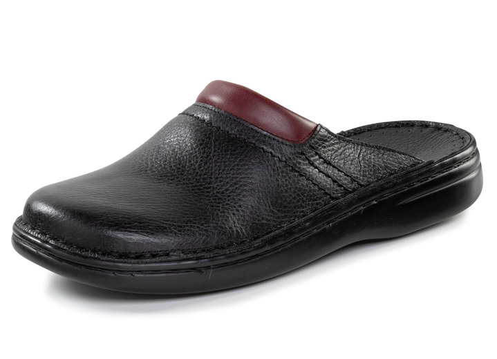 Sandalen & slippers - GINO GALANTE muiltjes van generfd rundnappaleer Sandalen & slippers - GINO GALANTE muiltjes van generfd rundnappaleer, in Größe 040 bis 047, in Farbe SCHWARZ-CHIANTI