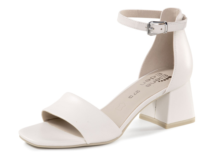 Sandalettes & slippers - ELENA EDEN sandalen gemaakt van het beste nappaleer, in Größe 036 bis 042, in Farbe ECRU Ansicht 1