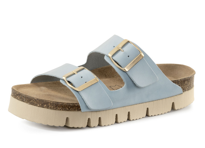 Sandalettes & slippers - ELENA EDEN gemaakt van nappaleer, in Größe 036 bis 042, in Farbe HELLBLAU Ansicht 1