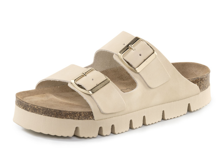 Sandalettes & slippers - ELENA EDEN gemaakt van nappaleer, in Größe 036 bis 042, in Farbe BEIGE Ansicht 1