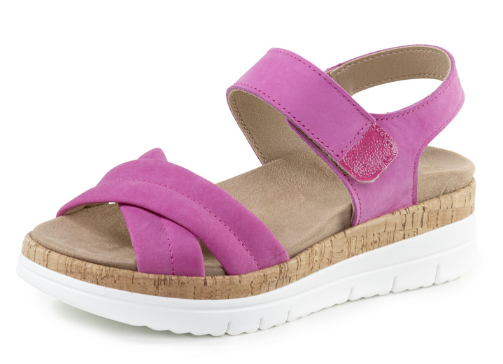 Sandalettes & slippers - ELENA EDEN Sandale aus Nubuk- oder Veloursleder, in Größe 035 bis 041, in Farbe PINK Ansicht 1