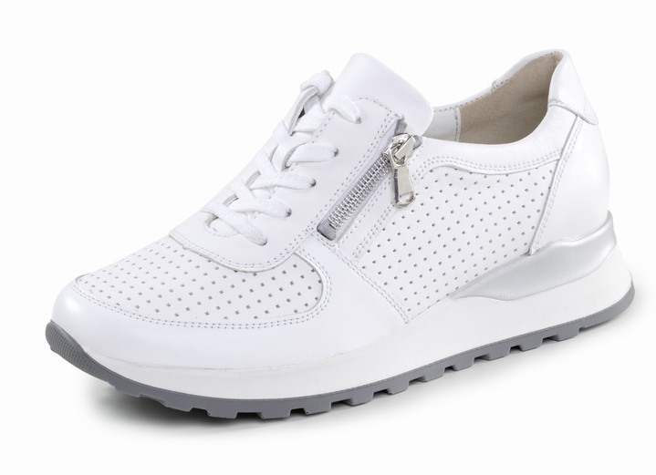 Breedte H - Waldläufer veterschoenen van nappaleer, in Größe 3 1/2 bis 8, in Farbe WIT Ansicht 1