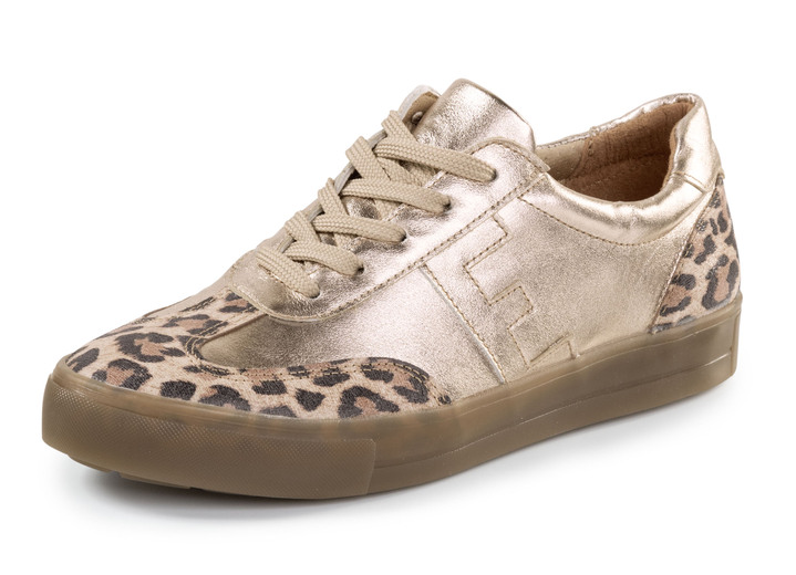 Breedte H - ELENA EDEN vetersneakers van generfd nappaleer, in Größe 036 bis 042, in Farbe OUD GOUDBRUIN Ansicht 1