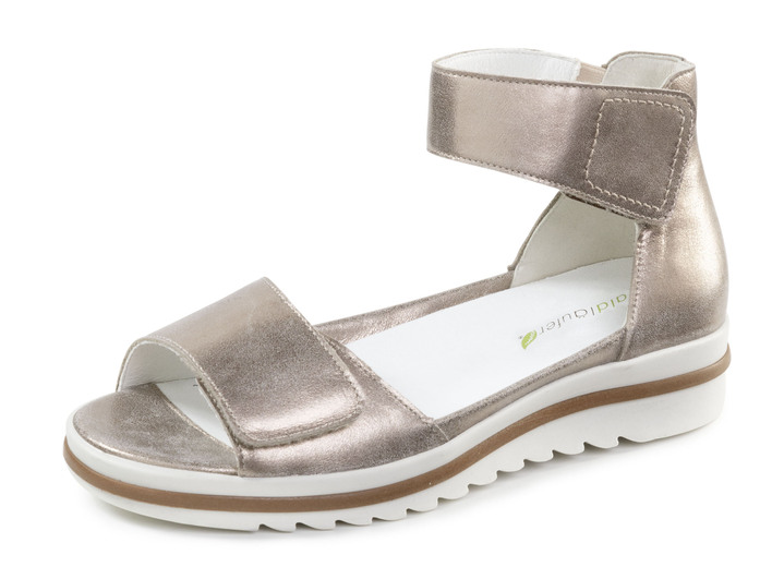 Sandalettes & slippers - Ranger sandaal met uitneembaar leren voetbed, in Größe 3 1/2 bis 8, in Farbe ANTIKGOLD Ansicht 1
