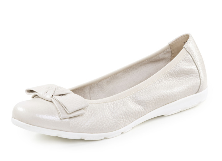 Pumps & ballerina's - Caprice ballerina met decoratieve strik, in Größe 036 bis 042, in Farbe PERLWEISS Ansicht 1
