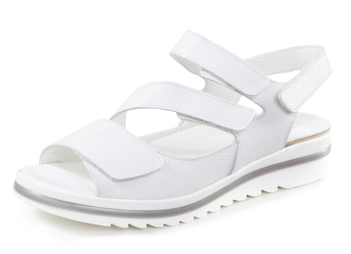 Sandalettes & slippers - Ranger sandaal met uitneembaar leren voetbed, in Größe 3 1/2 bis 8, in Farbe WEISS Ansicht 1