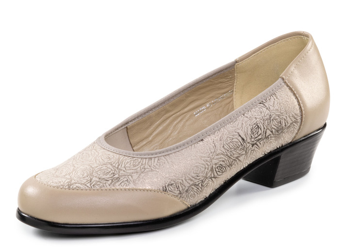 Breedte H - ELENA EDEN pumps van nappaleer, in Größe 036 bis 042, in Farbe BEIGE Ansicht 1