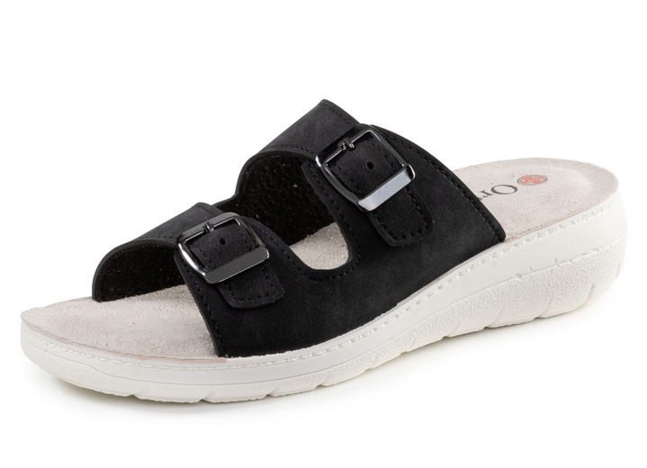 Sandalettes & slippers - Twee pakken muiltjes, in Größe 036 bis 042, in Farbe 1X SCHWARZ, 1X WEISS Ansicht 1