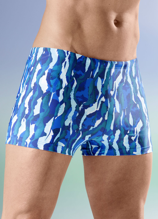 Zwemkleding - Schwab zwembroek in een hogere doosvorm, in Größe 005 bis 013, in Farbe ROYALBLAU-BUNT