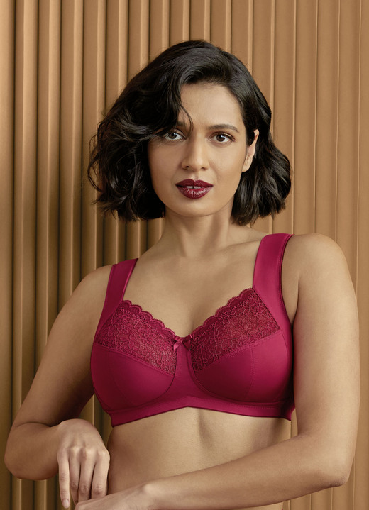 Soft-BH - Anita bh met elastische kant, in Größe 075 bis 115, in Cup C, in Farbe KIRSCHROT Ansicht 1