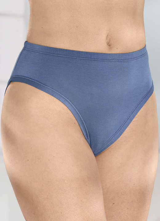 Slip - Vier pakjes slips, in Größe 036 bis 048, in Farbe 4X JEANSBLAU Ansicht 1