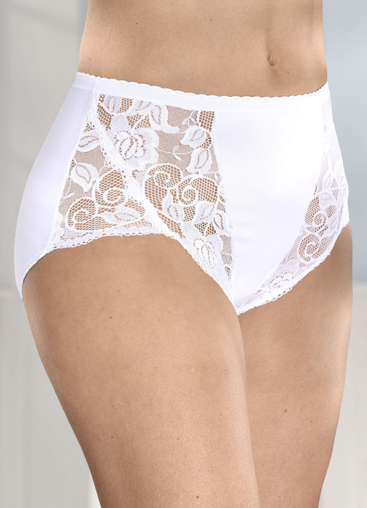 Slip - Vier pakjes slips, in Größe 038 bis 052, in Farbe WEISS Ansicht 1