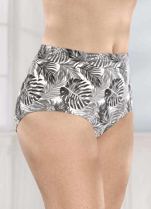Slip - Slip, in Größe 038 bis 054, in Farbe WEISS-GRAU-SCHWARZ