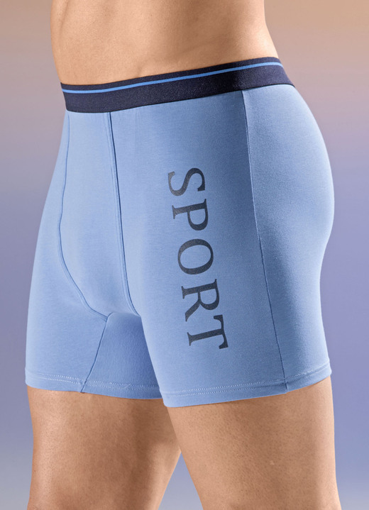 Onderbroeken - Vierpak broeken met elastische tailleband Onderbroeken - Vierpak broeken met elastische tailleband, in Größe 004 bis 011, in Farbe 2X HELLBLAU, 2X MARINE