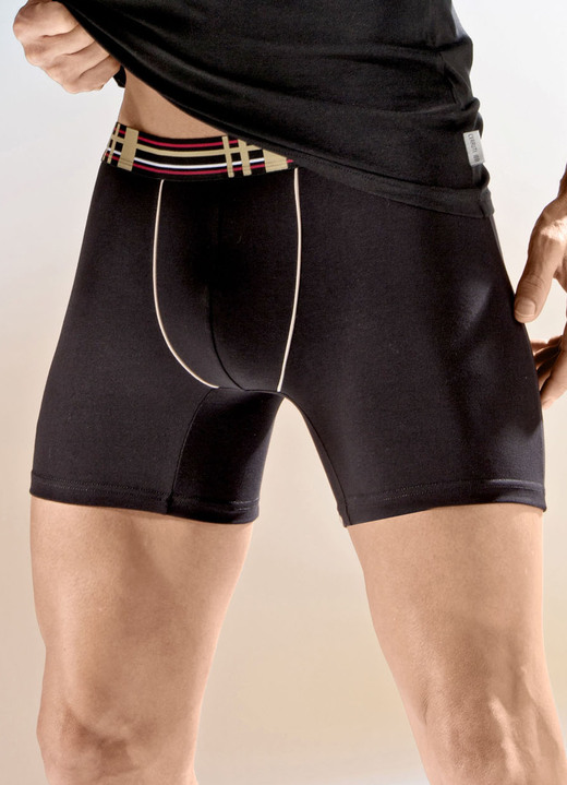 Onderbroeken - Vierpak broeken met elastische tailleband Onderbroeken - Vierpak broeken met elastische tailleband, in Größe 005 bis 011, in Farbe 2X SCHWARZ, 2X WEISS