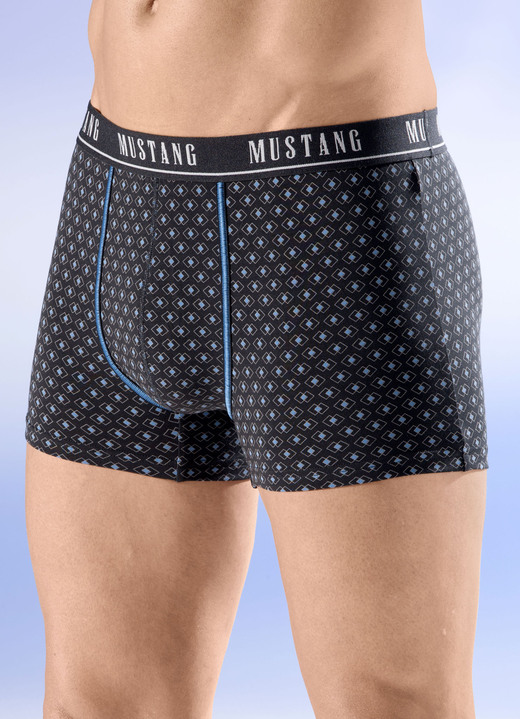 Onderbroeken - Set van drie boxershorts, in Größe 004 bis 008, in Farbe 3X SCHWARZ-BLAU