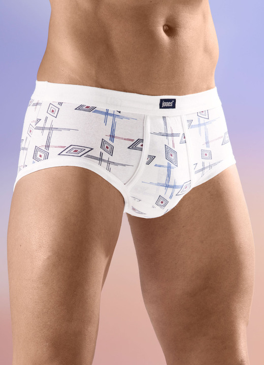Onderbroeken - Slip, in Größe 005 bis 014, in Farbe 3X WEISS-BUNT, 2X MARINE-BUNT Ansicht 1
