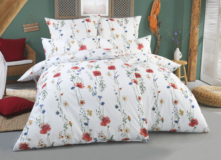 Beddengoed - Beddengoedset dubbelzijdig bedrukt, in Größe 111 (40/80 cm + 135/200 cm) bis 115 (80/80 cm + 155/220 cm), in Farbe ROT Ansicht 1