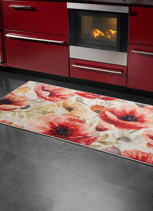 Lopers & trapmatten - Keukenloper, in Größe 142 (keukenloper, 65 x 180 cm) bis 252 (Keukentapijt, 170 x 200 cm), in Farbe ROOD Ansicht 1