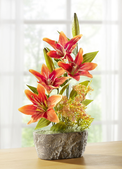 Woonaccessoires - Lelie arrangement, in Farbe ORANJE