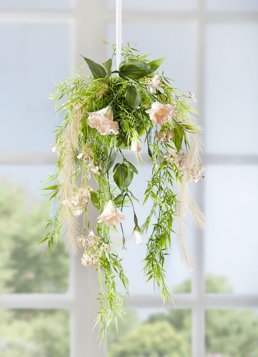 Woonaccessoires - Lysianthus-arrangement, in Farbe LICHT ROZE-GROEN