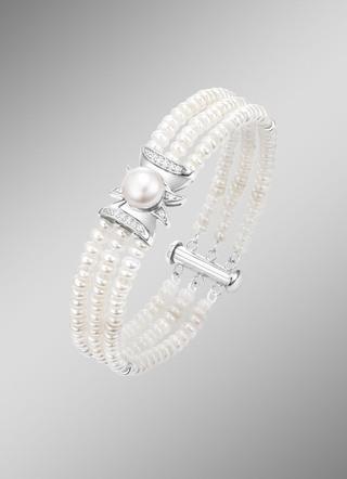 Armband met gekweekte zoetwaterparels