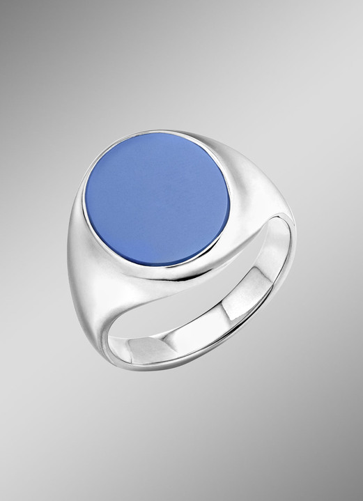 Ringen - Herenring van zilver met gelaagde steen, in Größe 180 bis 240, in Farbe  Ansicht 1