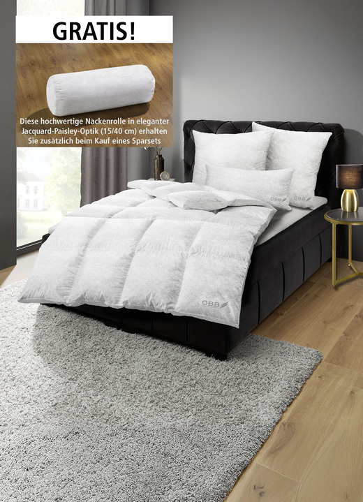 Dekbedden - Eersteklas donsbeddengoed in elegante jacquard-paisleylook, in Größe 103 (deken, 135/200 cm) bis 403 (4-delige voordeelset), in Farbe WEISS, in Ausführung Kussen Ansicht 1