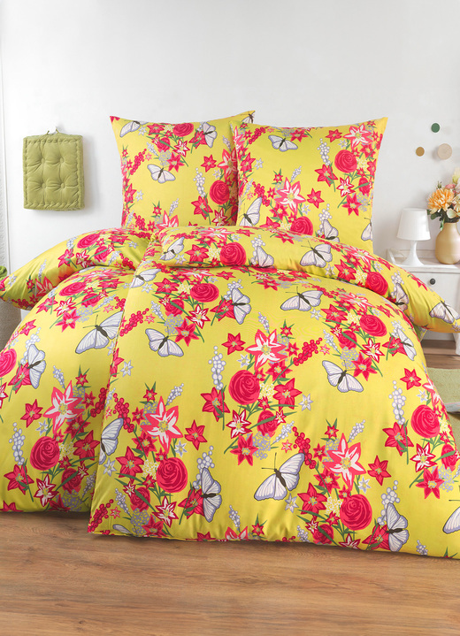 Inspiratie - Microvezel beddengoedset van Grundr, in Größe 111 (40/80 cm + 135/200 cm) bis 115 (80/80 cm + 155/220 cm), in Farbe GRÜN Ansicht 1
