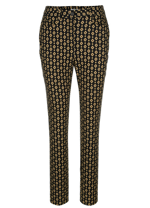 - Broek in minimaal ontwerp, in Größe 019 bis 052, in Farbe ZWART-GEEL Ansicht 1