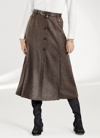 Rok met decoratieve knoopsluiting