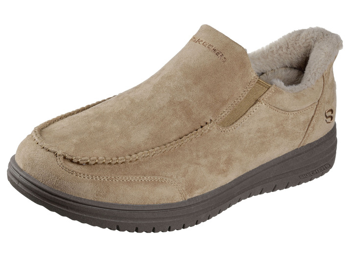 Instappers & veterschoenen - SKECHERS, comfortabele herenpantoffels, met voorgevormde instaphak Instappers & veterschoenen - SKECHERS, comfortabele herenpantoffels, met voorgevormde instaphak, in Größe 040 bis 046, in Farbe CAMEL
