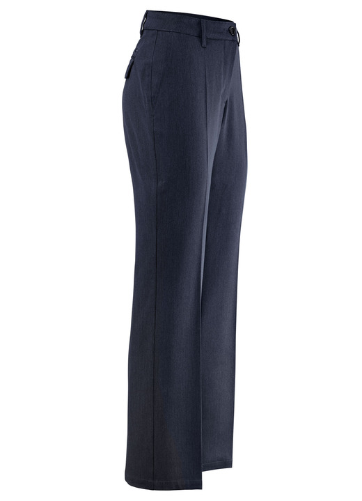 Broek met knoop- en ritssluiting - Broek met elastische tailleband aan de achterkant Broek met knoop- en ritssluiting - Broek met elastische tailleband aan de achterkant, in Größe 019 bis 054, in Farbe MARINE