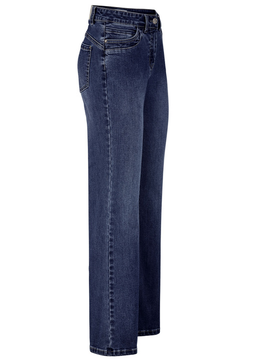 Broek met knoop- en ritssluiting - 5-pocket jeans, in Größe 017 bis 050, in Farbe DUNKELBLAU Ansicht 1