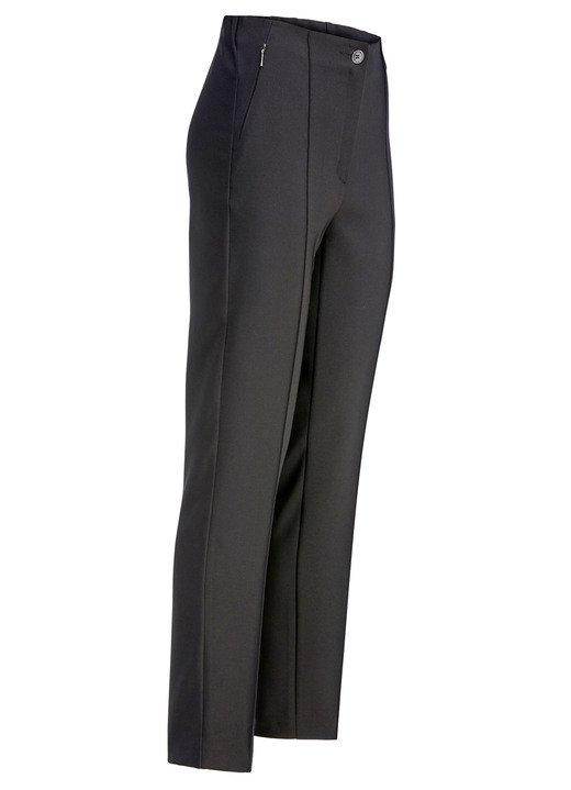 Broeken met elastische band - Broek met een getailleerde tailleband Broeken met elastische band - Broek met een getailleerde tailleband, in Größe 018 bis 052, in Farbe ZWART