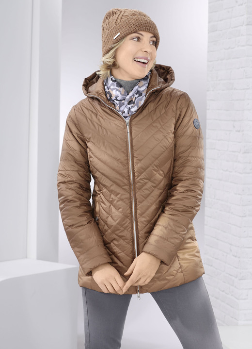 Winterjassen - Jas met afneembare capuchon, in Größe 038 bis 054, in Farbe COGNAC Ansicht 1
