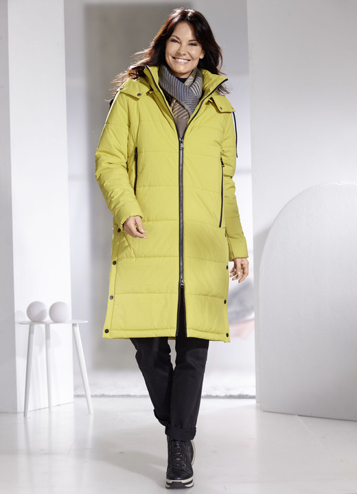 Winterjassen - Jas met afneembare capuchon, in Größe 034 bis 052, in Farbe LIMETTE Ansicht 1