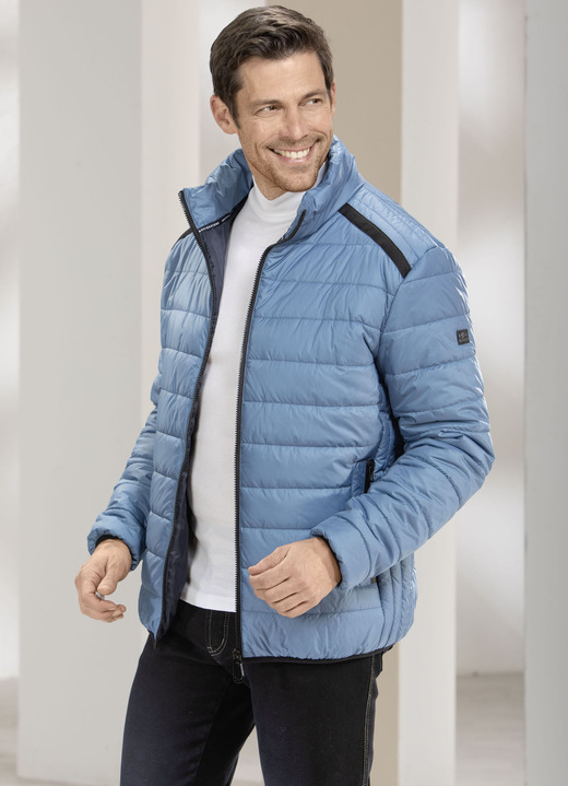 Korte jassen & blousons - Gewatteerde blouson in 2 kleuren, in Größe 3XL(58) bis XXL (56), in Farbe TAUBENBLAU Ansicht 1